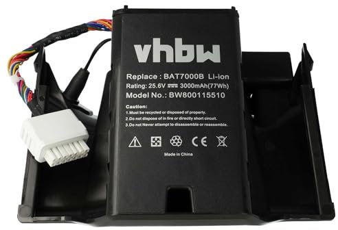 vhbw Akku kompatibel mit Wolf Garten R.S.400, R.S.600 Rasenroboter Rasenmäher (3000mAh, 25,6V, Li-Ion)