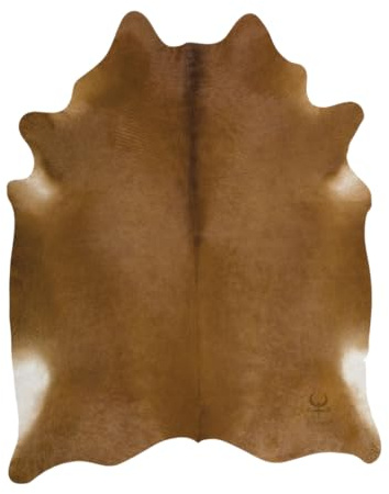 rodeo Genuine Cowhide Rug - Real Cow Hide Rug Large for Living Room & Bedroom - Western Rugs for a Natural Western Home Decor Ambiance - Rustic Cow Print Carpet Decor - 5x7 ft, Brown