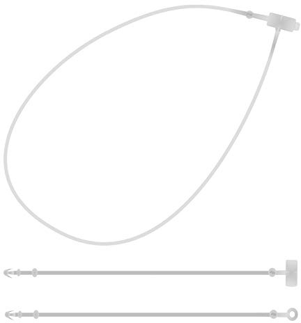 5.000 Sicherheitsfäden LOOP PINS transparent 175mm
