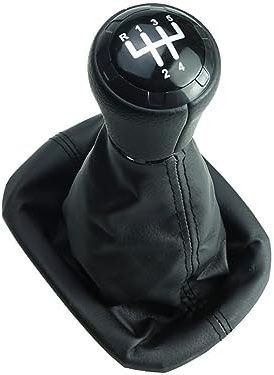 Newtown2700-parts Schaltknauf Schaltsack/Schaltmanschette mit schwarzer Naht, 12 mm Aufnahme kompatibel/Ersatzteil für AUDI A3 8L 1.8 1.9 TDI - 5 Gang BJ 1996-2000