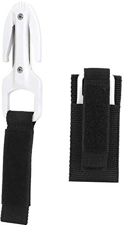 tauchermesser,Tbest tauchmesser,Sicherheit und Rettung Scuba Diver Twin Line Cutter mit Hartplastikscheide ABS Tauchen Schneidmesser Tauchen Hand Line Cutter Tauchen Secant Schneidmesser Unterwasser(W