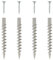 EKEY UNO 200011 Montageset für Fassaden mit Wärmedämmung, Isolierdübel inkl. Schrauben, grau, 4 Stück