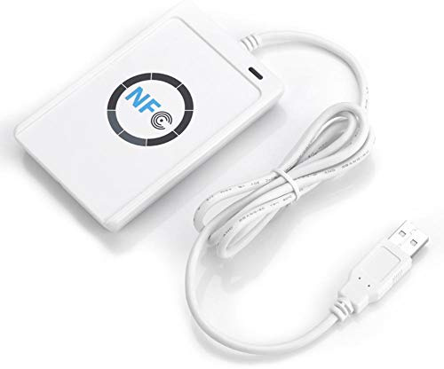 ACR122U NFC RFID-Lesegerät kontaktlos mit PC/SC SDK, 5 Karten für Zeiterfassung und Zugangskontrolle – Ideal für Büro und Sicherheitssysteme