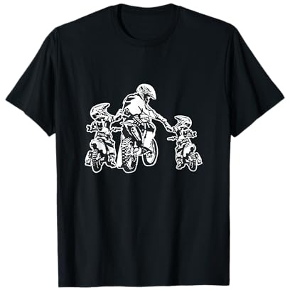 Motorcycle Motocross Father Child Son Hero Dirt Bike Gift T-Shirt