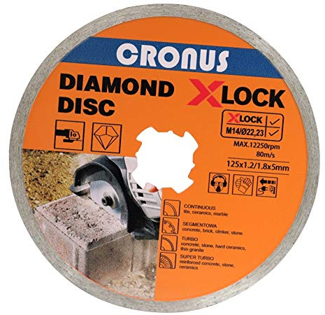 Professional Diamanttrennscheibe X-LOCK Ø125 mm in verschiedenen Ausführungen und Größen für Beton Continuous