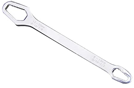45# Universal Doppelend-Torx-Schraubenschlüssel, 8–22 mm, zweiköpfig, selbstspannend, Schraubenschlüssel, Reparaturschlüssel, weiß, 1 Stück