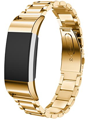 Gheper Metallarmband kompatibel mit Fitbit Charge 2 Quick Easy Fit Edelstahl Armband Ersatz für Charge 2 Smartwatch Zubehör