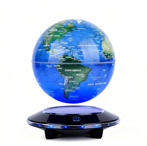 Schwebende Weltkugel Lampe,Magnetische Levitation Globe Weltkarte LED-Licht, Schwebende Kugel Lampe Display Stand,Home Office Schreibtisch Dekor,Cool Gadget Geschenk für Männer Junge Vater Sohn