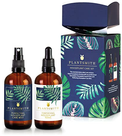 Plantsmith Houseplant Care Gift Set for Indoor Plants, with Fortifying Plant Tonic Feed Spray & Perfecting House Plant Mist, Premium Luxury Collection in Gift Box (200ml)