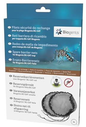 Biogents 2 Filets de Barrière pour Piège Extérieur Anti-Moustiques & Moustiques Tigres BG-GAT2 | Efficace Contre Les Moustiques Tigres