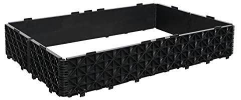 Rehausse de palette en plastique noir pour palette Euro EPAL 120x80 cm cadre empilable