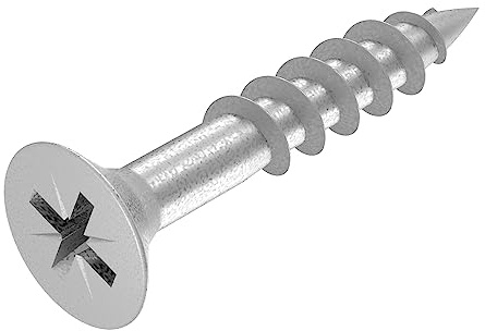 SECCARO Spanplattenschraube 5 x 30 mm, Edelstahl V2A VA A2, Holzschraube mit Teilgewinde, Kreuzschlitz/PZ, 250 Stück