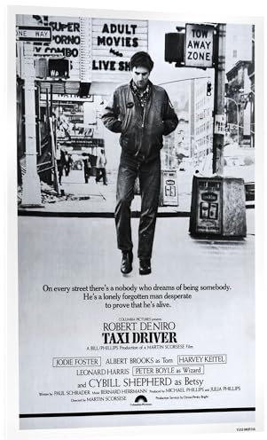 Posterlounge Taxi Driver Acrylglasbild 20 x 30 cm Schwarz-Weiß Wandbilder Wanddeko