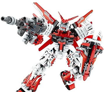 iM.Master - Robot de Juguete Mecha Warrior Rojo - Bloques de Construcción Adultos Niños - Maqueta Articulada - Funcionamiento Mecánico - 1100 Piezas - Juegos Educativos Stem - Maqueta para Construir