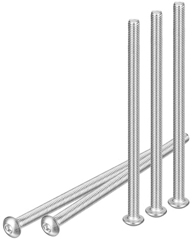DTGN M5-0.8x90mm Vis à Tête Cylindrique à Six Pans Creux 10 Pièces Convient pour les Machines Acier Inoxydable 304 18/8 Fixations à Filetage Complet à Entraînement Hexagonal