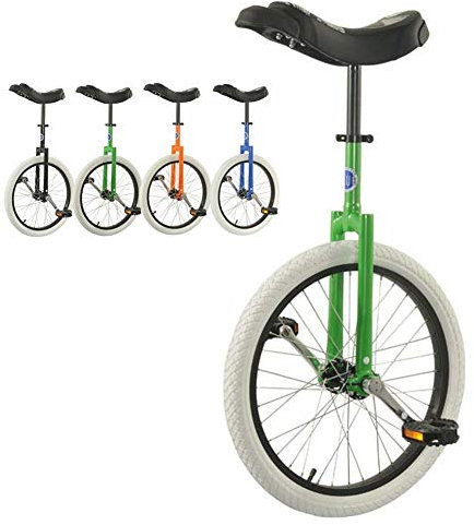 LoJax Trainer-Einrad für Kinder/Erwachsene, 20-Zoll-Radtrainer-Einrad, höhenverstellbar, Einrad für Anfänger/Kinder/Erwachsene, rutschfeste Bergreifen-Balance-Fahrradübung (Grün 20 Zoll)