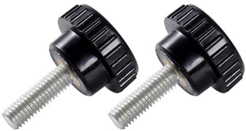 M4 x 15 mm Außengewinde, gerändelte Klemmknöpfe, metrische gerändelte Griffschrauben, Griffknauf, Rändelschraube für Sägen, Bohrmaschinen, Drehmaschinen (2 Stück)