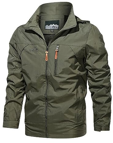 SRZYMJ Windjacke Herren Kapuzenjacke Herren Blau Moto Jacke Skijacke Herren Fahrrad-Regenbekleidung Kapuzenjacke Herren Blau Grün Fahrrad Jacke Winter Für Herren 5XL