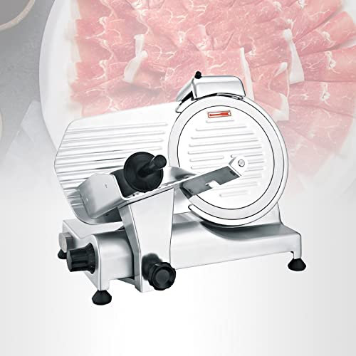 Meat Slicer, Electric Deli Meat Cheese Food Slicer with 7.5”Removable Stainless Steel Blade, Chromium-plated Steel Blade Thickness Adjustable Knob for Commercial and for Home Use