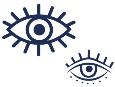Tattwo.me – Temporäre Tattoos für Erwachsene und Kinder, hält 2 Wochen, wasserfest – zwei Augen (zum Ausschneiden) – Pflanzliche Tinte – EU-Kosmetik-Zertifikat – (P0543)