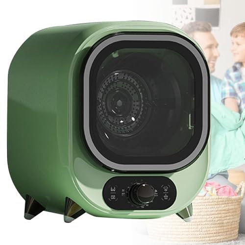 Generisch Kondensationstrockner, kompakter tragbarer Wäschetrockner mit 5 kg Fassungsvermögen, Schleuder mit 0,8 kg Tragkraft, für Zuhause, Wohnungen und Wohnmobile (grün)