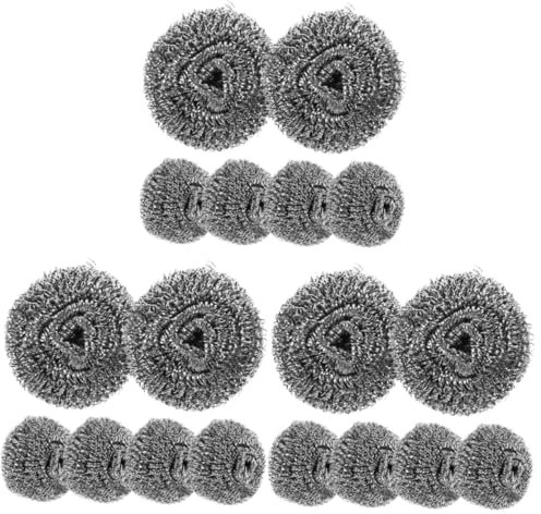 ULTECHNOVO 18stücke Edelstahl Topfreiniger Wiederverwendbare Küchenschwämme Für Geschirr Töpfe Und Pfannen Effektive Reinigung Mit Robustem Design Leicht Und Handlich