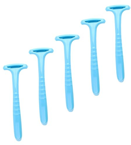 NOLITOY Set 5 Pezzi Raschietti Pedicure Blu per Uso Domestico Rimozione Calli e Pelle Morta Strumenti Leggeri in Pp Lame Efficaci per Talloni Screpolati