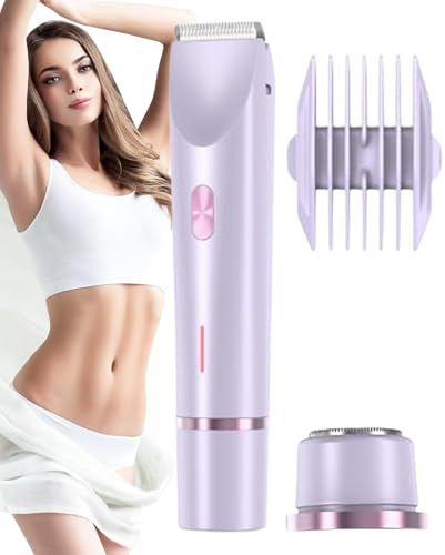 Bikini-Trimmer Für Damen, Doppelkopf-Rasierer, Elektrischer Rasierer, Schnurloser Körperrasierer, Tragbarer Körperhaarschneider Für Die Körperpflege Von Frauen, Nass- Und Trockenpflegegerät