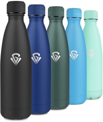 Gourde Isotherme 750ml, Bouteille Isotherme Réutilisable, Gourde Métal sans BPA, Gourde Inox Double Paroi Étanche pour Sport, Bureau, École, Yoga, Camping, Randonnée, Voyage, École