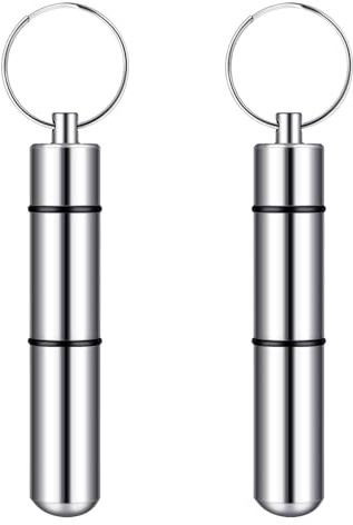 FIBOUND 2 Boîtes à Cure-Dents Portatives – Distributeur en Aluminium Étanche pour Voyage – Léger et Compact pour Pique-Niques, Randonnées et Sorties – Garde Les Cure-Dents Propres et Secs