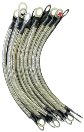BADIKA Erdungskabel 5 Kunststoff-Kupferlitzen, 35–50 Quadrate transparente Ummantelungen, Kabelrinnen, Verteilerkasten-Erdungskabel, Flexible Drähte(5PCS-6Aperture,400MM_35SQUARE)