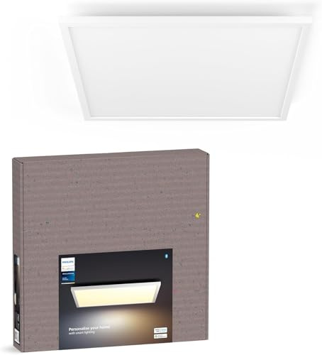 Philips Hue White Ambiance Aurelle LED Panel Light [60 × 60 cm – White] for Indoor Home Lighting, Wall, Ceiling, Bedroom, Livingroom, New Generation