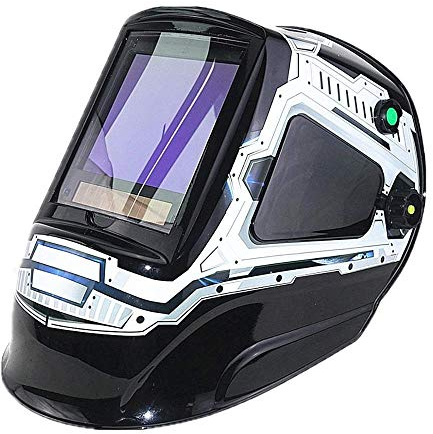 Careta Soldar Automatica,Careta Soldar Oscurecimiento automático de Soldadura máscara 3 100x93mm Vista Windows tamaño (3.94x3.66) DIN 4-13 óptico 1111 5 Sensores Casco de Soldadura