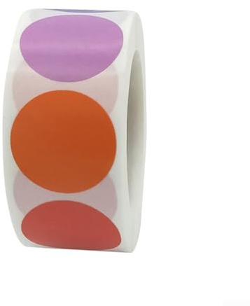 500 Pcs Blank Spice Jars Labels Stickers for Kitchen Organizing and DIY, Round Paper Chalkboard Labels Suitable for Pantry Shelves, Canisters, Storage Bins (Colourful)