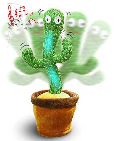 MAGIC SELECT Cactus Danzante. Peluche Parlante che Balla e Ripete la Tua Voce. Cactus di Peluche. Giocattolo con 120 Canzoni. Regali per Bambini. Funziona con batterie AA (Non Incluse)