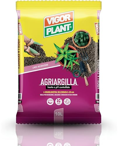 Argilla Espansa Per Piante In Vaso Da 8–20 mm – Argilla Espansa Per Drenaggio Vasi e Fioriere, Alleggerimento Terriccio, Pacciamatura Decorativa, Ideale per Idrocoltura e Piante, 10 Litri