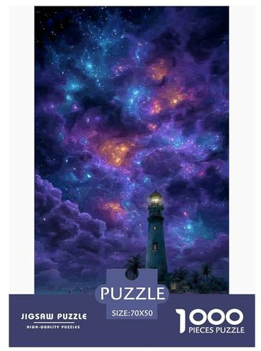 Leuchtturm 3D-Puzzle 70x50cm/1000pcs, – Kreatives Entspannungsspiel, Bildend, Hausdekorationsgeschenk Für Alle