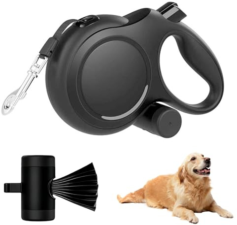 GREATRICH Guinzaglio per Cani Allungabile 8m, con Pulsante Blocco, per Cani Fino a 50kg, per Cani Taglia Grande, Impugnatura Antiscivolo e Gancio Anti-Groviglio, Guinzaglio Retrattile per Gatti