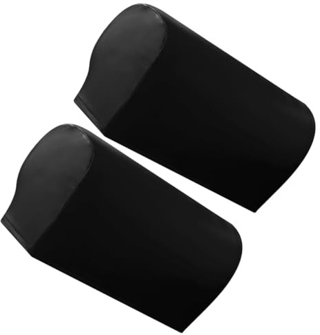 HOOTNEE Stretch Armlehnenbezüge 1 Paar Universelle Sofa Armlehnenüberzüge aus Wasserdichtem Elastischem Pu Leder in Schwarz Sofaschutz für Wohnzimmer und Büro