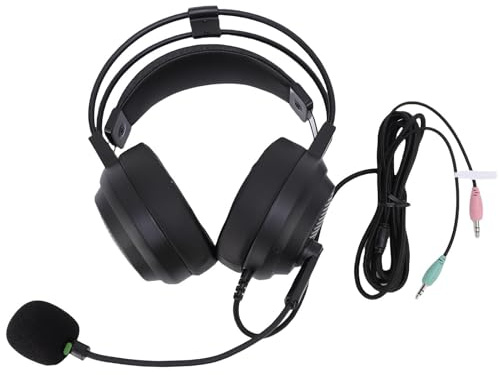 Cryfokt Casque Filaire avec Microphone, Technologie Avancée de Suppression du Bruit pour Un Confort sur L'oreille, qualité Sonore Claire pour L'apprentissage, Microphone à Col de Cygne de 9,8 Pouces