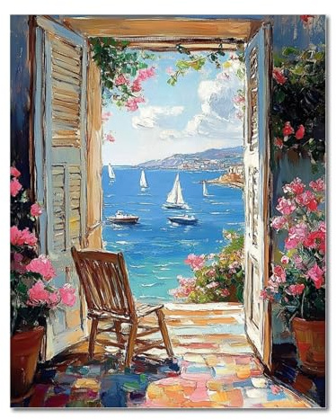 Paint by Numbers for Adults Landscape,Paint by Numbers Kits 16x20 inch | Landscape Painting by Numbers for Adults,DIY Acrylic Oil Painting Adults Paint by Numbers for Gift Home Wall Decor