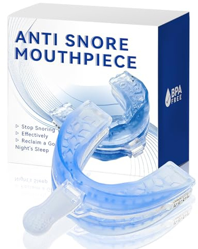Anti Snoring Devices,Anti Snoring Mouth Guard Adjustable-Sleeping Snore Stopper Sleep Apnea Mouthpiece-Anti Snore Mouthpiece Device Sleeping Snore Stopper Fit for Men and Women(Blue)