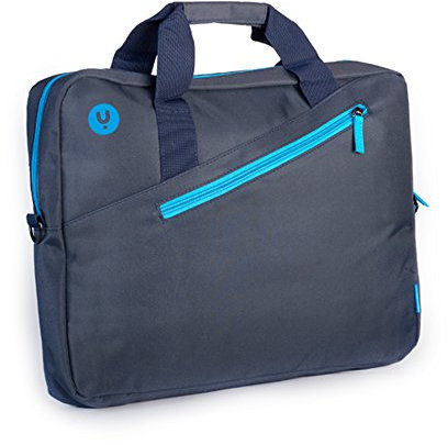 MONRAY NGS GINGER BLUE - Sacoche pour Ordinateur Portable jusqu'à 15,6'', Sacoche avec Compartiments et Poche Extérieure, Couleur Bleu et Turquoise