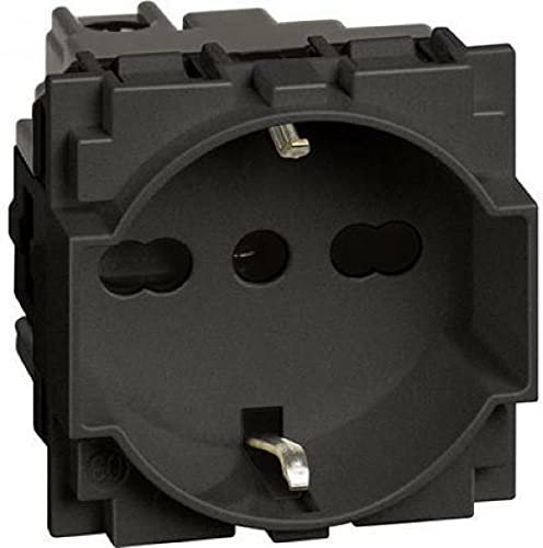 BTICINO LIVING NOW PRESA UNEL E BIPASSO 2 P+T 16A 250 VAC COLORE NERO KG4140A16