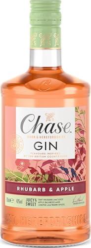 Chase Rhubarb & Apple Gin | 40% vol | 70cl | Gin Botanicals with Notes of Rhubarb, Apples & Juniper | Crisp & Zingy Flavour | Recommended with Tonic