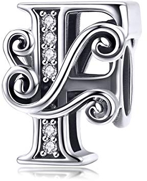 Lorrifal Charme Lettre de L'alphabet Argent Sterling 925 Avec AAAAA Zircone Femmes Perles Charm Compatible Pour PANDORA Vrai Breloque & European Bracelet