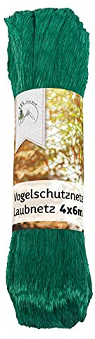 TTL Garden 4 x 6 m Vogelschutznetz Laubnetz grün feinmaschig 20x20mm - | besonders reißfestes Teichnetz, Gartennetz, Laubschutznetz und Obstbaumnetz für Vogelabwehr, Beetschutz - engmaschig & robust