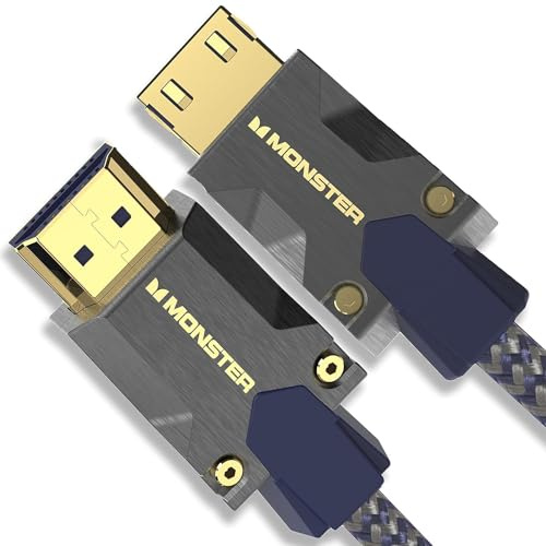 Monster 1,5 m HDMI 2.1-kabel, 8K@60Hz, 4K@120Hz, HDR, eArc, guldkontakter, kompatibel med PS4/PS5/Xbox, blå