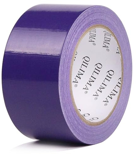 QILIMA Cinta de Tela Reforzada, Tela Impermeable, Cinta Durable de Grado Profesional para Manualidades, Reparar, Fijar, Atar, Reforzar o Sellar, 50mm x 25.1m, morado