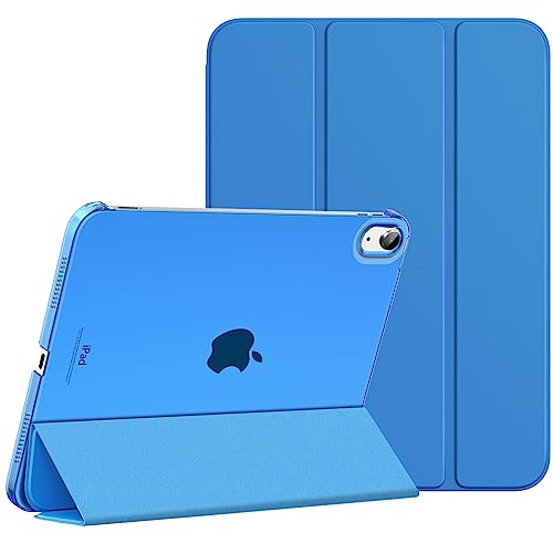 MoKo Hülle für iPad (A16) 11. Generation, iPad 10. Gen, Blaue Welle | Für iPad11/10.9 Zoll Hülle 2025/2022,Schlanke Stand Schutzhülle mit Hart PC Transluzenter Rückseite, Unterstützt Touch ID